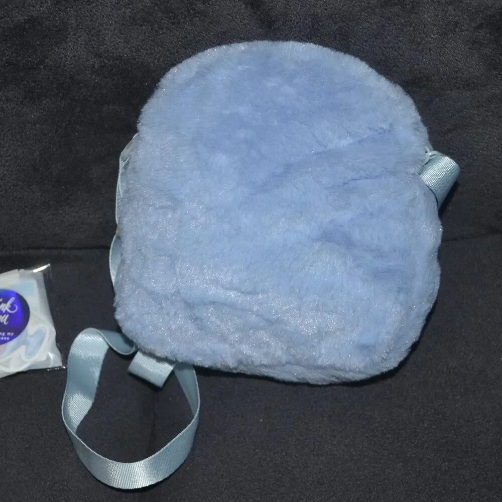 NWOT Cute Blue Plush Mini Crossbody Valentines day Birthday gift Idea Bag